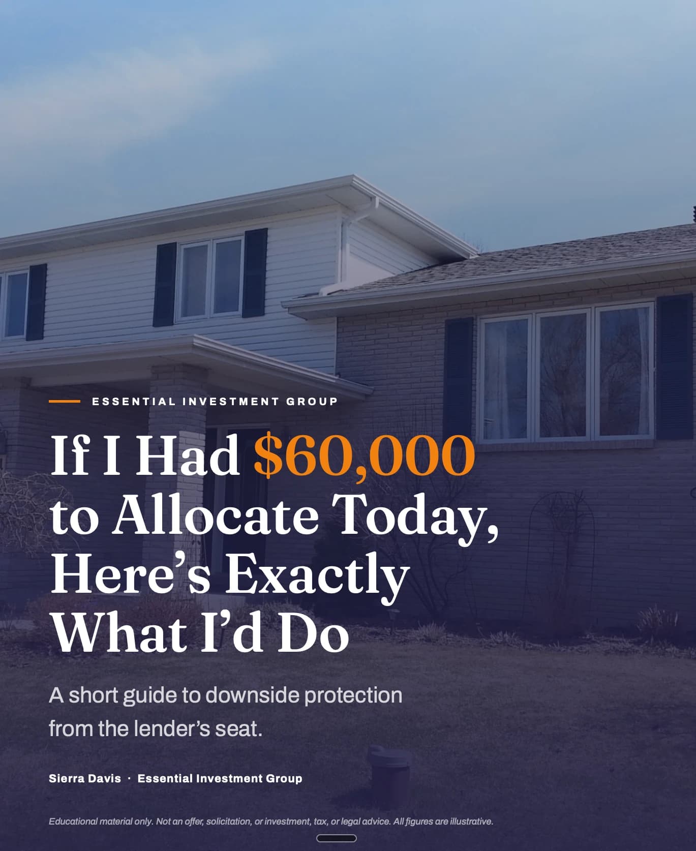 Guide cover: If I Had $60,000 to Allocate Today, Here's Exactly What I'd Do